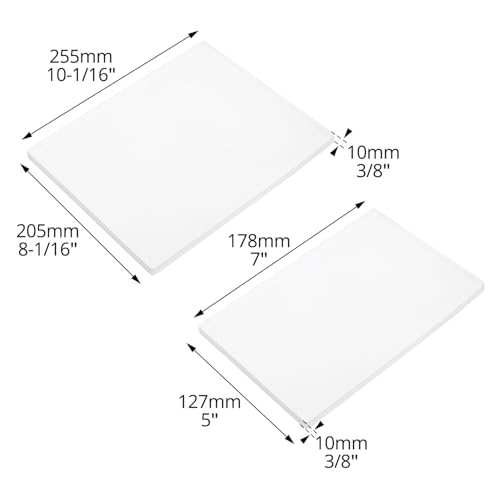 QWORK Monoprinting Print Plate, 8" X 10" and 5" X 7" Gel Plate, 2 Pack Art Plate, Reusable Gel Printing Plate, Printmaking Supplies