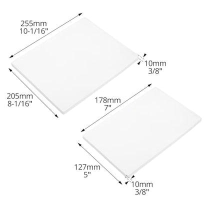 QWORK Monoprinting Print Plate, 8" X 10" and 5" X 7" Gel Plate, 2 Pack Art Plate, Reusable Gel Printing Plate, Printmaking Supplies