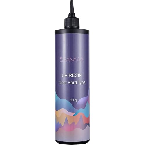 UV Resin Clear Hard Type 500g Transparent UV Curing Ultraviolet Cure, Solar Cure Sunlight Activated Resin for DIY Jewelry Making - size: 500g