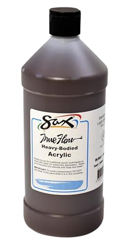 Sax Heavy Body Acrylic Paint for School and Arts and Crafts Use, Burnt Umber, 1 Quart - color: Burnt Umber, size: 32 Fl Oz (Pack of 1)