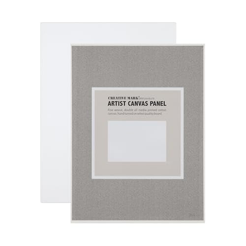 Creative Mark Cotton Canvas Panels 3x6" - 12 Pack - Professional Quality Fine Weave Acrylic Primed Artist Canvas Boards for Painting, Acrylics, Studios, & More - size: 3x6" - 12 Pack