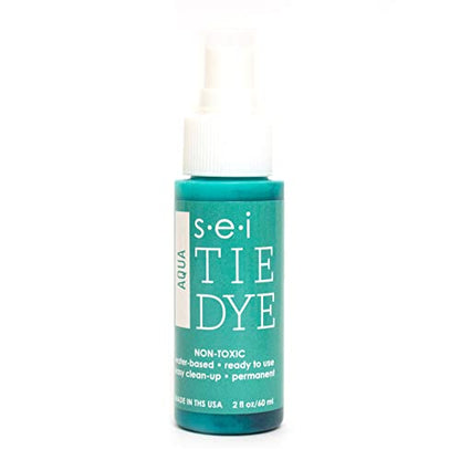 S.E.I. Aqua Tie Dye Spray Bottle: 2oz. Non Toxic Fabric Dye Spray, DIY Permanent Clothing Dye, One Step, Ready to Use Tie Dye Supplies - color: Aqua, size: 1 Pack