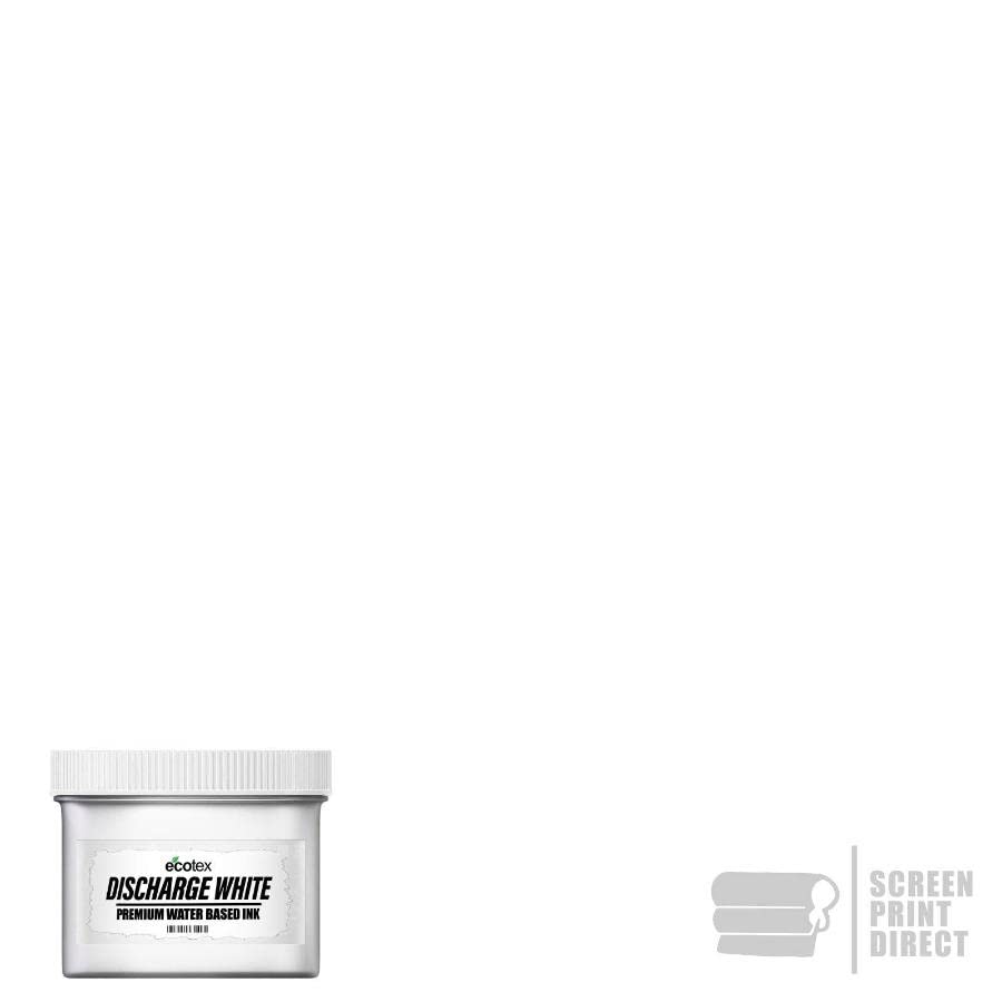 Ecotex® Screen Printing Ink Discharge White (8oz.) - Water Based Discharge White Fabric Ink, Silk Screen Paint - Screen Print Direct®, USA Made - color: Discharge White, size: 8 fl oz