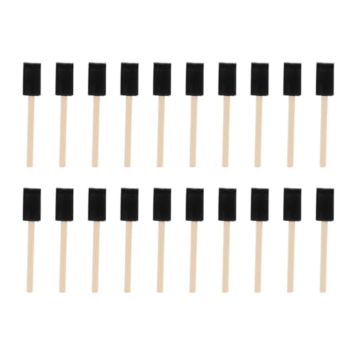 20Pcs Sponge Paint Brush for Painting Staining, Foam Brushes for Acrylics, Staining, Varnishes, Assorted Sizes Round Craft - size: 2.5cm diameter