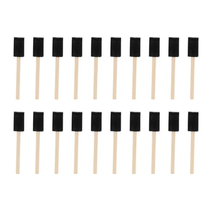 20Pcs Sponge Paint Brush for Painting Staining, Foam Brushes for Acrylics, Staining, Varnishes, Assorted Sizes Round Craft - size: 2.5cm diameter