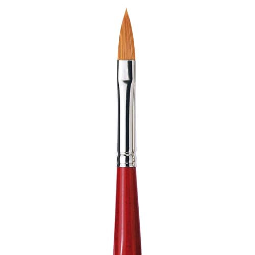 da Vinci Watercolor Series 5584 CosmoTop Spin Paint Brush, Pointed Oval Synthetic with Red Handle, Size 8 (5584-08) - size: Size 8, style: Pointed Oval