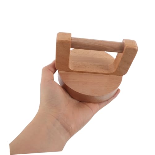 FELTECHELECTR Wood Baren Round Handle and Cleaning Cloth for Printmaking – Linoleum Block Printing Press Tool, Ergonomic Burnisher for Craft Paper and Woodblock Printing Supplies