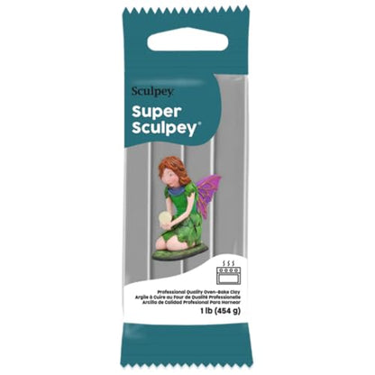 Super Sculpey Professional Quality Oven-Bake Polymer Clay, Gray, 1 lb. (Pack of 3) - size: Gray, 1 lb. (Pack of 3)