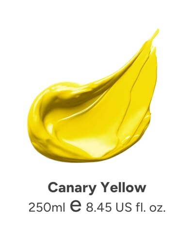 JusArt Acrylic Paint Canary Yellow Tubes 250ml (8.45 oz), Non Toxic Craft Paint, No Fading Rich Pigment for Canvas Painting, Wood, Fabric, Clay, Stone, Ceramics Art Supplies for Artists, Adults - color: Yellow