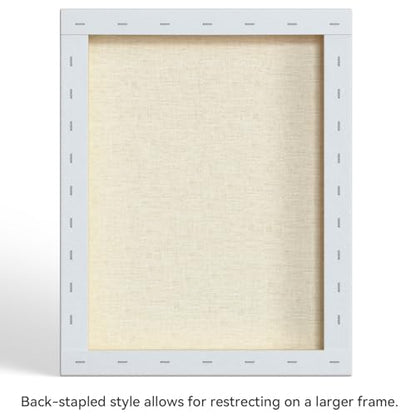 PHOENIX 16x20 Inch 2 Pack Artist Canvas - Large Stretched Canvases for Painting - 3/4 Inch Profile, 100% Cotton 11 Oz. Gesso Primed White Blank Professional Canvas Oil & Acrylic Paints - size: 16"x20", style: Traditional