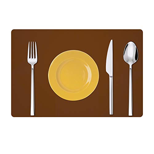 Silicone Placemats, Food-Grade Non-Slip Waterproof, Dining, Stain Resistant, Countertop Protector, Kitchen Counter Mat, Heat Resistant, Baking mat Dishwasher Safe (23.6"×15.7"-1pack, Coffee) - color: Coffee, size: 23.6"×15.7"-1pack