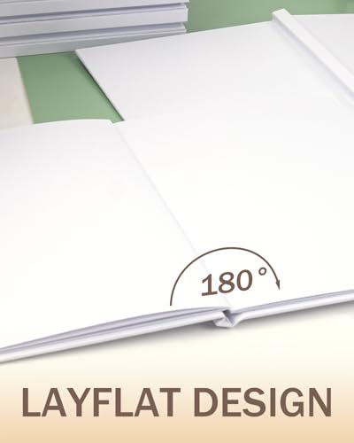 Dynta Blank Hardcover Book A5(6.2x8.3Inch), 30 Pack Blank Books for Kids to Write Stories Sketch White Hardcover Sketchbook Journal for Writing Drawing Creating, 40 Pages (20 Sheets) for Each book - size: 6"x8"(30 pack)