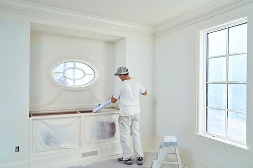 3M Hand Masker Advanced Masking Film, 8 Rolls, 48 in x 180 ft, Static Cling Keeps Film in Place, Prevents Liquids From Bleeding Through, Flake Resistant, For Indoors & Outdoors Use (AMF48-8C)