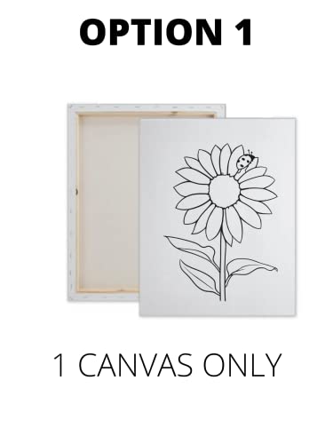 Pre Drawn Canvas Paint Kit | Teen, Kids and Adult Sip and Paint Party Favor | DIY Date Night Couple Activity| Canvas Boards for painting| Afro Woman Drippy (S 8x10 CANVAS ONLY) - size: S 8x10 CANVAS ONLY