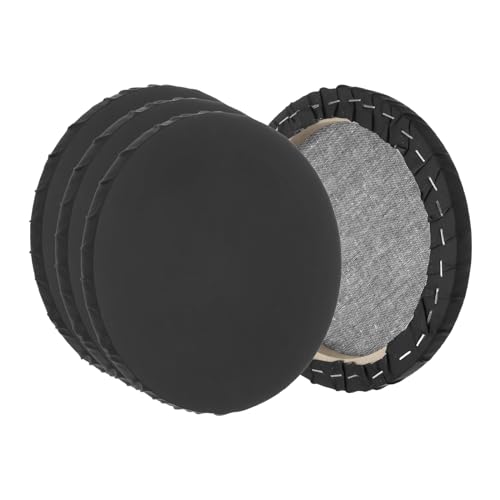 PATIKIL Stretched Canvas, 6 Pcs 10" x 10" Round Canvas for Painting Primed Cotton Blank Canvas for Acrylics Oil Watercolor Paints, Black - color: Black, size: 10" x 10"