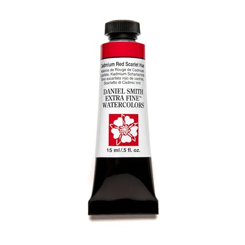 Daniel Smith Extra Fine Watercolor Paint, 15ml Tube, Cadmium Red Scarlet Hue, 284600219 - color: Cadmium Red Scarlet