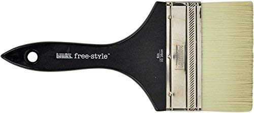 Liquitex Professional Freestyle Large Scale Brush, Broad Flat/Varnish, 4inch, Short Handle - size: 4", style: Large Scale Broad Flat/Varnish, Short Handle
