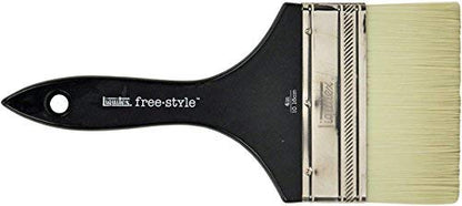 Liquitex Professional Freestyle Large Scale Brush, Broad Flat/Varnish, 4inch, Short Handle - size: 4", style: Large Scale Broad Flat/Varnish, Short Handle