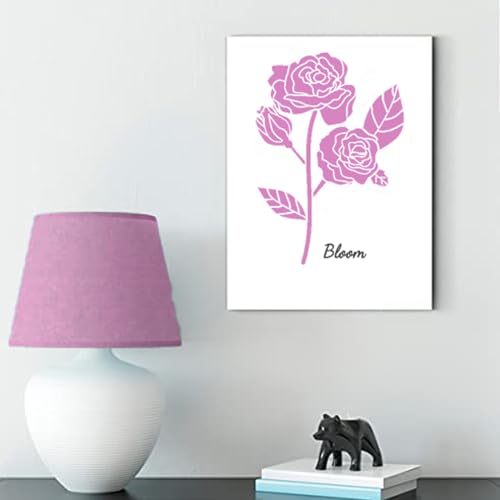 Large Rose Stencil - Flower Stencils for Painting on Wood, Canvas, Paper, Fabric, Wall, Furniture - Stencils for Crafts Reusable for Art & Pattern Template - Floral Stencil (12x15 inch) - style: Rose 12x15 Inch