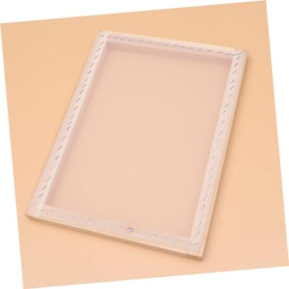 Uonlytech 1Set Silk Screen Printing Complete DIY Kit with Frame Squeegee Scraper Inkjet Transparency Film and Mask Tape for Craft Projects and Pattern Transfer