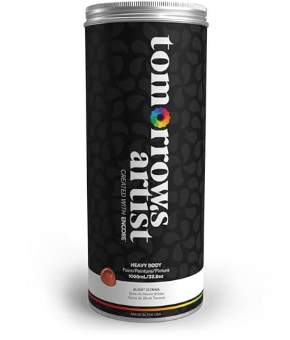 TA: Burnt Sienna, Heavy Body Eco-Friendly Acrylic Art Paint 1000ml/33.81oz jar - color: Burnt Sienna, size: 34 Fl Oz (Pack of 1)