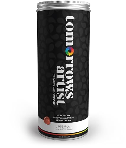 TA: Burnt Sienna, Heavy Body Eco-Friendly Acrylic Art Paint 1000ml/33.81oz jar - color: Burnt Sienna, size: 34 Fl Oz (Pack of 1)