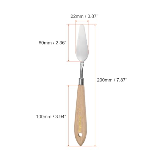 HARFINGTON 4pcs 10# Painting Palette Knife Pointy Stainless Steel Art Spatula Painting Pallet Knives Scrapers Tools with Plastic Handle for Acrylic Oil Canvas Mixing Spreading - size: 60mm x 22mm