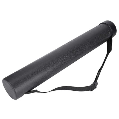 GOTOTOP Drawing Tube, PE Plastic Telescopic Poster Storage Tube 22.2 to 34.4in Flip Cover Document Carrier for Posters Maps Artwork Students Artists Studio Travel (Black) - color: Black