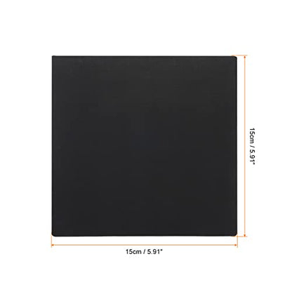 PATIKIL Paint Canvases Panel for Painting, 4 Pack 6x6 Inch Square Wood Frame Stretched Blank Art Board Panels for Acrylic, Oil, Tempera Painting, Black - size: 6x6 Inch
