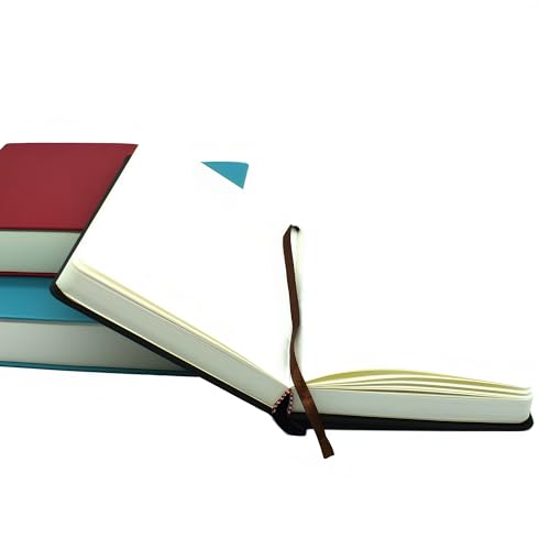jooact Thick Sketchbook 660 Pages Notebook Soft Faux Leather Cover Journal 80GSM Paper Notepad Drawing Book Memo Writing Sketch Pad Diary Notebook - color: Red, size: A6