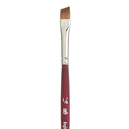 Princeton Velvetouch, Series 3950, Paint Brush for Acrylic, Oil and Watercolor, Angle Shader, 1/4 Inch - size: Size 1/4 inch