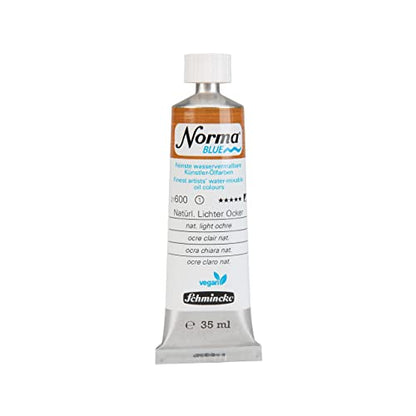 Schmincke - NORMA® Blue, 21600009, finest water-based artists' oil colors, highly pigmented, lightfast, vegan, Raw Light Ochre, 35 ml - color: 600 raw light ochre