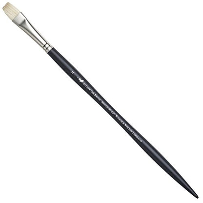 Winsor & Newton Artists' Oil Hog Paint Brush, Long Handle Size 8, Bright - size: #8, style: Bright