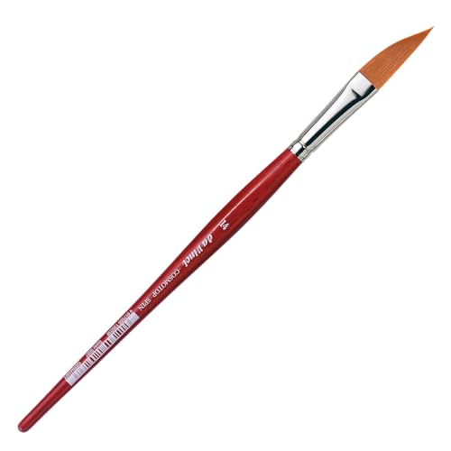 da Vinci Watercolor Series 5587 CosmoTop Spin Paint Brush, Slant Liner Synthetic with Red Handle, Size 14 (5587-14) - size: Size 14, style: Slant Liner