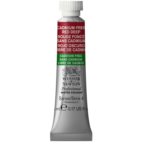 Winsor & Newton Professional Watercolor, 5ml (0.17-oz) Tube, Cadmium-Free Red Deep - color: Cadmium-free Red Deep, style: 0.17-oz Tube