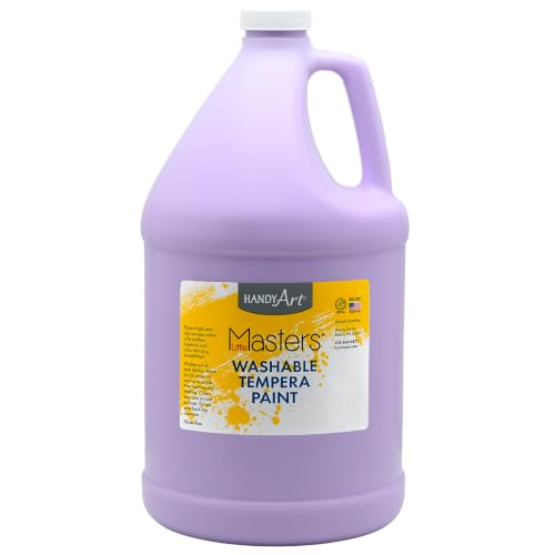 Handy Art Little Masters Washable Tempera Paint, Light Purple Gallon 128 oz | Bright & Mixable, High Opacity, Washable Colors for Classroom, Students, Kids, Young Artists, Safe & Non-Toxic, Made in USA - color: Light Purple, size: 128 Fl Oz