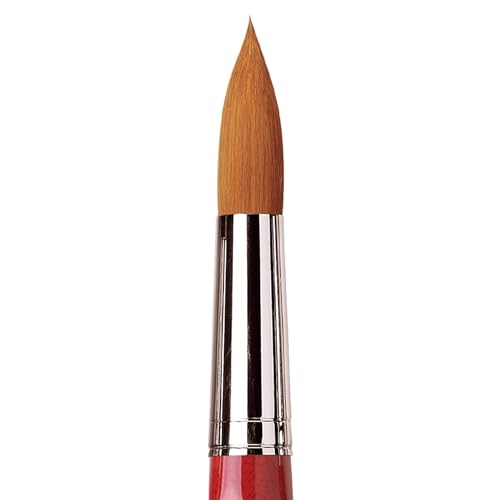 da Vinci Watercolor Series 5580 CosmoTop Spin Paint Brush, Round Synthetic with Red Handle, Size 30 (5580-30) - size: Size 30, style: Round
