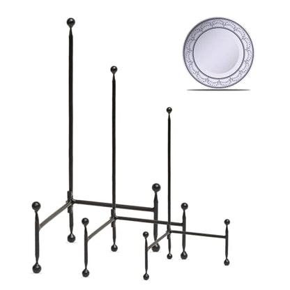 [3 Pack] Metal Tripod Stands for Display, Black Foldable Easel Holders for Plate, Picture Frames, Artwork & Canvas – Decorative Display Stand for Tabletop & Home