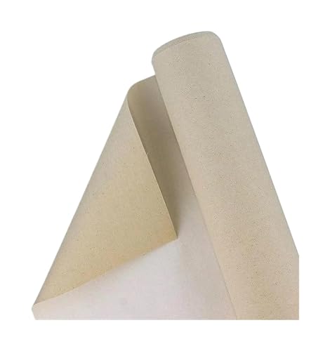 Cotton Canvas Roll, Primed Linen Canvas Roll 0.28-1.08m Wide 5m Long for Acrylic and Oil Painting(Linen 0.88M X 5M) - color: Linen 0.88M X 5M