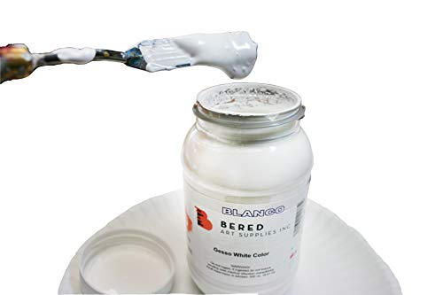 ATL White Gesso (16.9 oz - 500 mL) - Acrylic and Oil Primer, Color with Acrylic Paints, Achieve Diverse Textures with Pigments, Sand, and Other Materials.