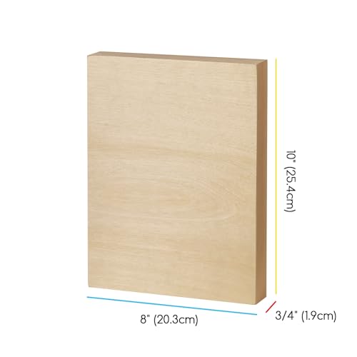 MEEDEN Unfinished Wood Canvas Board: 3/4” Deep 8x10” Wooden Canvas Panel Pack of 4 - Blank Cradled Wood Art Board for Painting - size: 8"x10"- 4 Pack