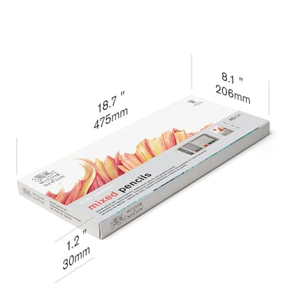 Winsor & Newton Studio Collection Artist Pencils, Mixed Pencil Box Set, 45 piece - style: 45 Piece Mixed Pencil Set