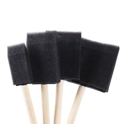 20Pcs Sponge Paint Brush for Painting Staining, Foam Brushes for Acrylics, Staining, Varnishes, Assorted Sizes Round Craft - size: 7.5cm diameter