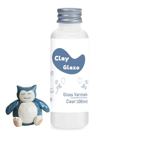 WAN2TLK Air Dry Clay Glaze 100ml, Clay Varnish for Air Drying Clay, Clear Acrylic Varnish for Craft Pottery Waterproof & Gloss Finish - size: 100ml Gloss