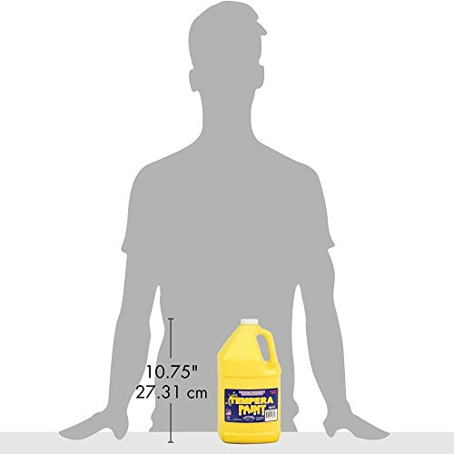Constructive Playthings Gallon Tempera Paint, Drip-Free, Ready to Pour Yellow Paint with Rich, Creamy Consistency, Thick Formula, Classroom Art Supplies, Washable, Allergen-Free, All Ages - color: Yellow, size: 128 Fl Oz (Pack of 1)