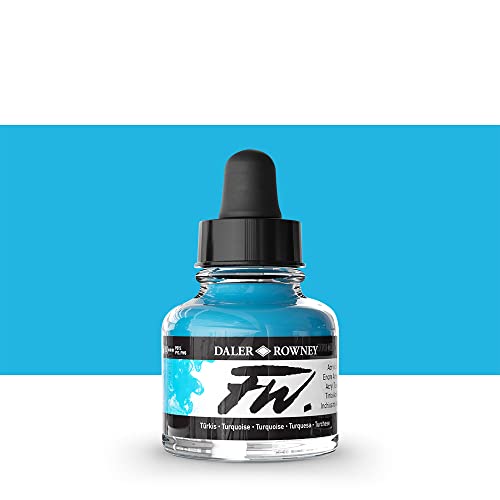 Daler Rowney FW Artists Acrylic Ink 29.5 ML Pot - Turquoise