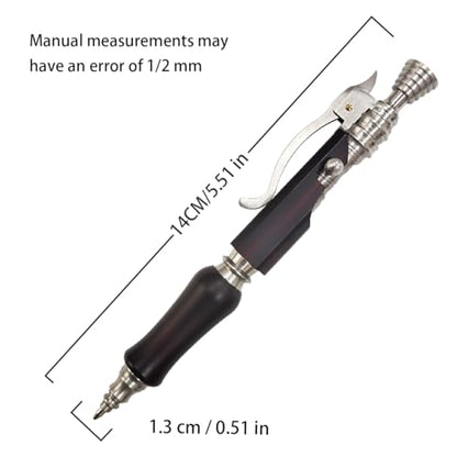 Dr. Metalleung Heavy Duty Stainless Steel Bolt Action Pen - Tactical EDC Retractable Ballpoint Pen with CNC Precision, Pocket Clip, Refillable (Black G2 Ink) - Perfect for Gifts & Smooth Writing - style: Baroque