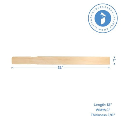 12 Inch Paint Sticks, Box of 500 Hardwood Paint Stirrers, Wood Mixing Paddles for Epoxy or Resin, Garden or Library Markers by Woodpeckers - size: 12 inch