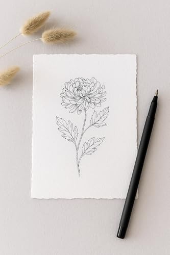 300 GSM Deckle Edge Cotton Paper - Soft, Textured Handmade Sheets for Invitations, Artwork, Stationery, and DIY Crafting (Pack of 25) (5 x 7 inch) - size: 5 x 7 inch