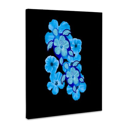 3dRose Hawaiian Ohana Honu Sea Turtles and Flowers to show your Aloha spirit. Museum Grade Canvas Wrap 11x14 - size: 11"L x 14"W